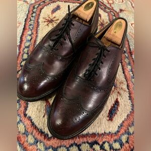 Allen Edmonds Maroon Oxford WingTips Men’s Dress Shoes EUC